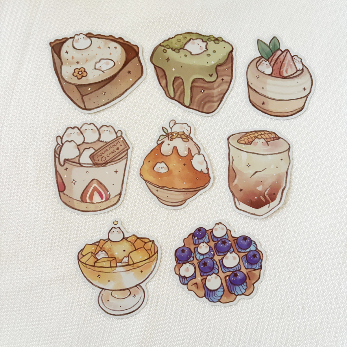 Little Cat Desserts Vinyl Stickers