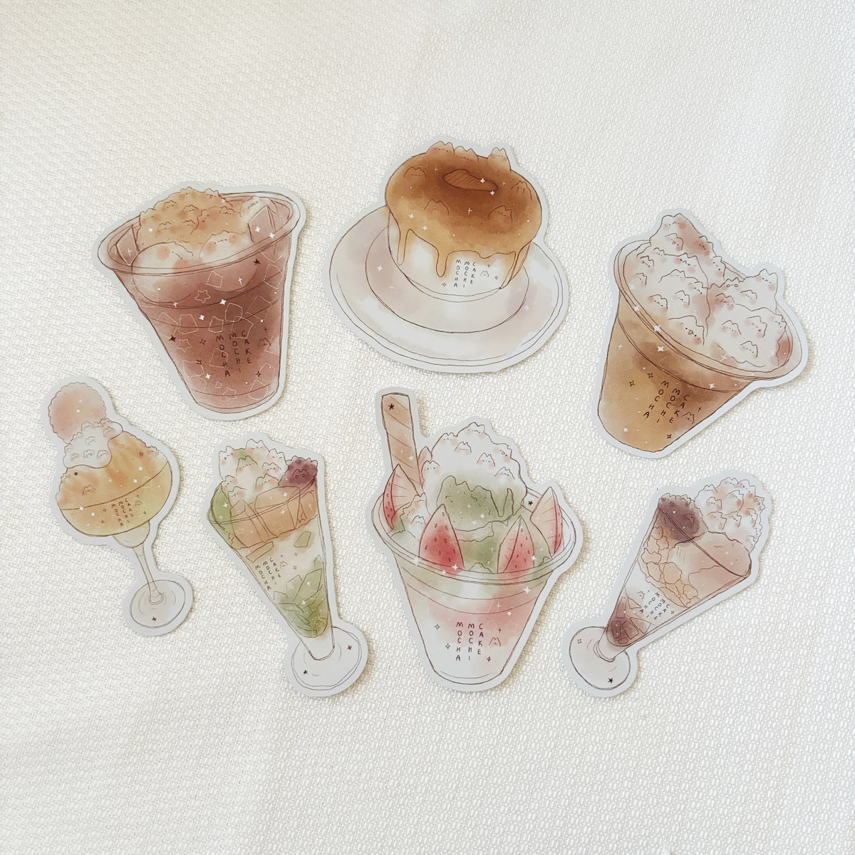 Cat Mountain Desserts Vinyl Stickers