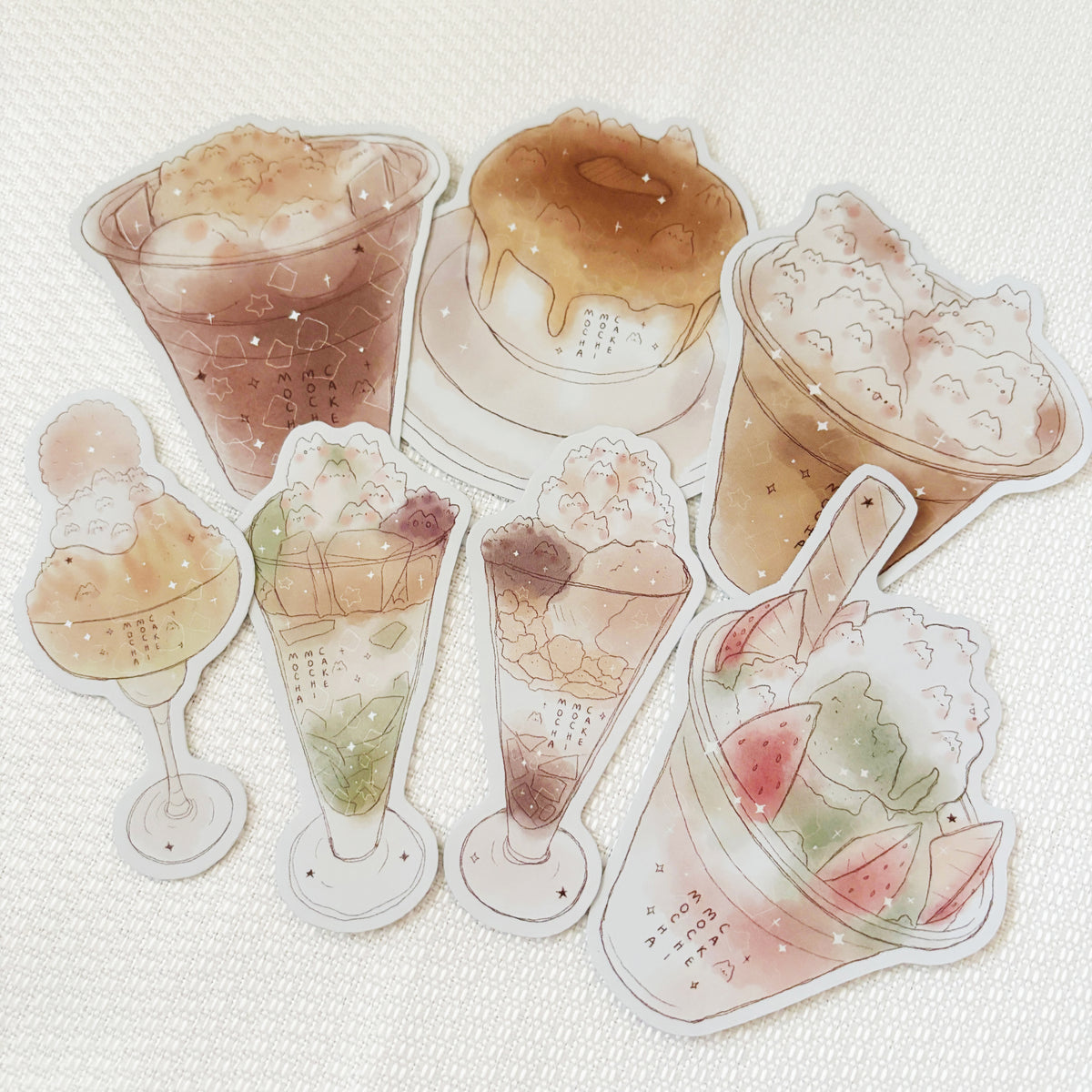 Cat Mountain Desserts Vinyl Stickers