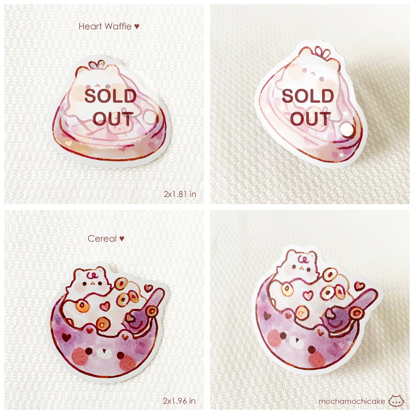 Animal Desserts 6 Vinyl Stickers