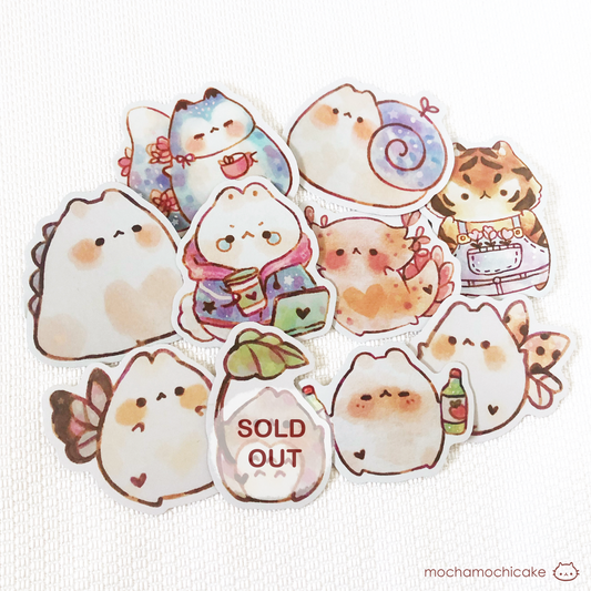 Cute Chonky Animals 3 Vinyl Stickers