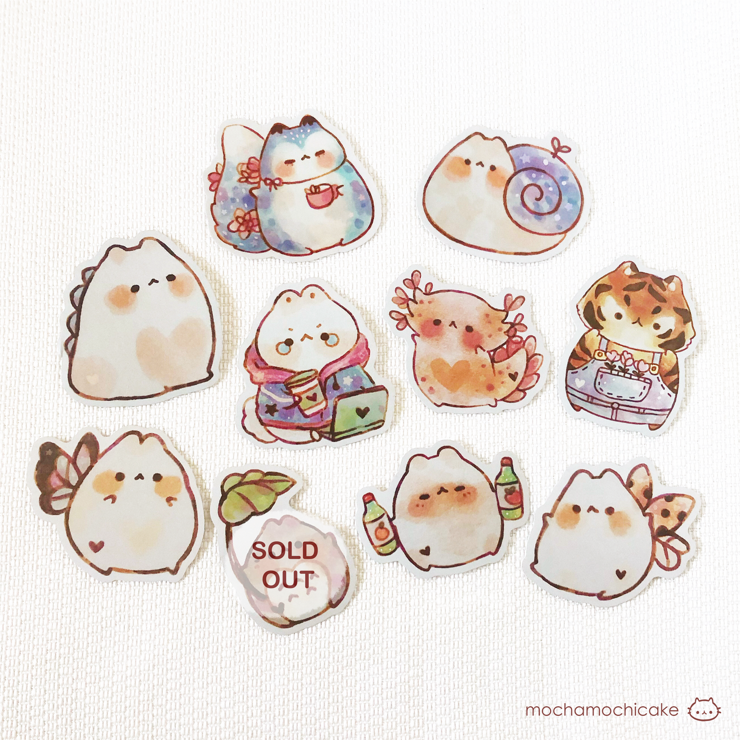 Cute Chonky Animals 3 Vinyl Stickers