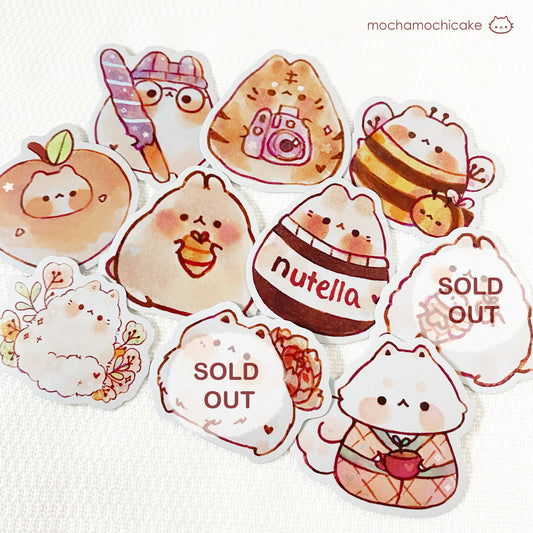 Cute Chonky Animals 4 Vinyl Stickers