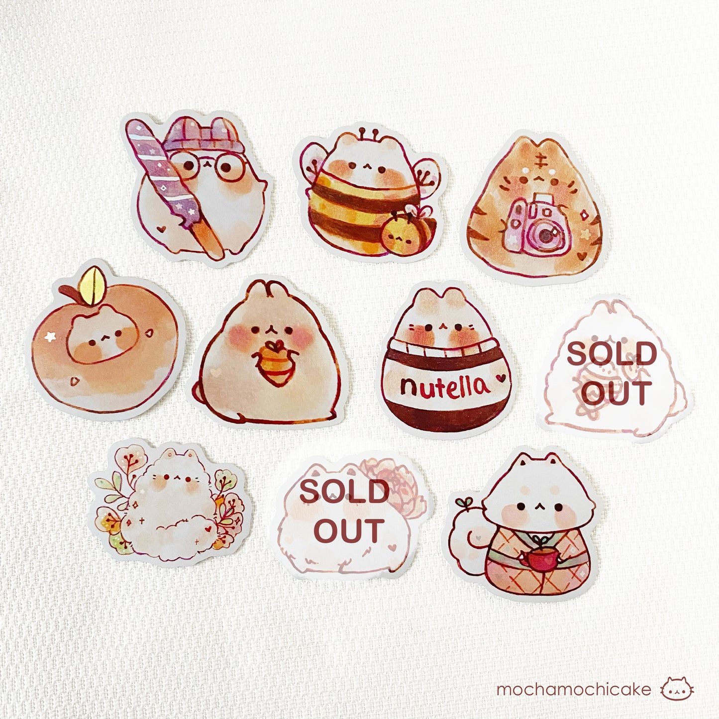 Cute Chonky Animals 4 Vinyl Stickers