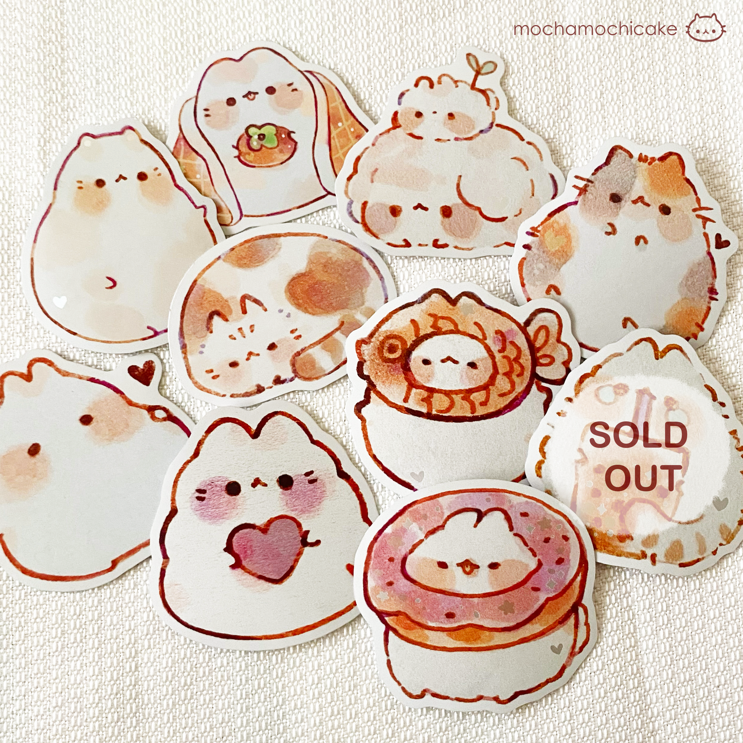 Cute Chonky Animals 5 Vinyl Stickers