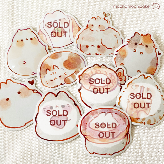 Cute Chonky Animals 5 Vinyl Stickers