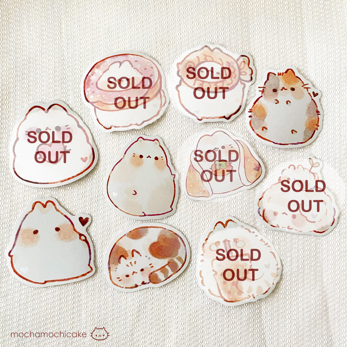 Cute Chonky Animals 5 Vinyl Stickers