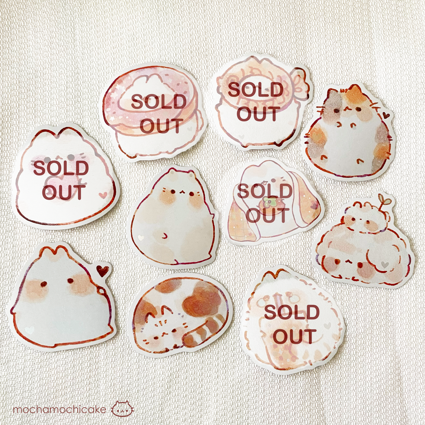 Cute Chonky Animals 5 Vinyl Stickers