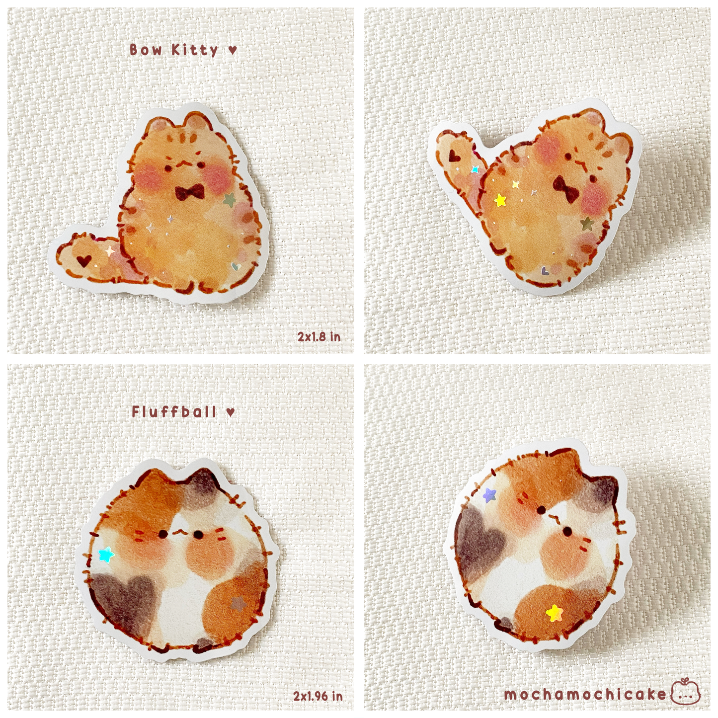 Cute Chonky Animals 7 Vinyl Stickers