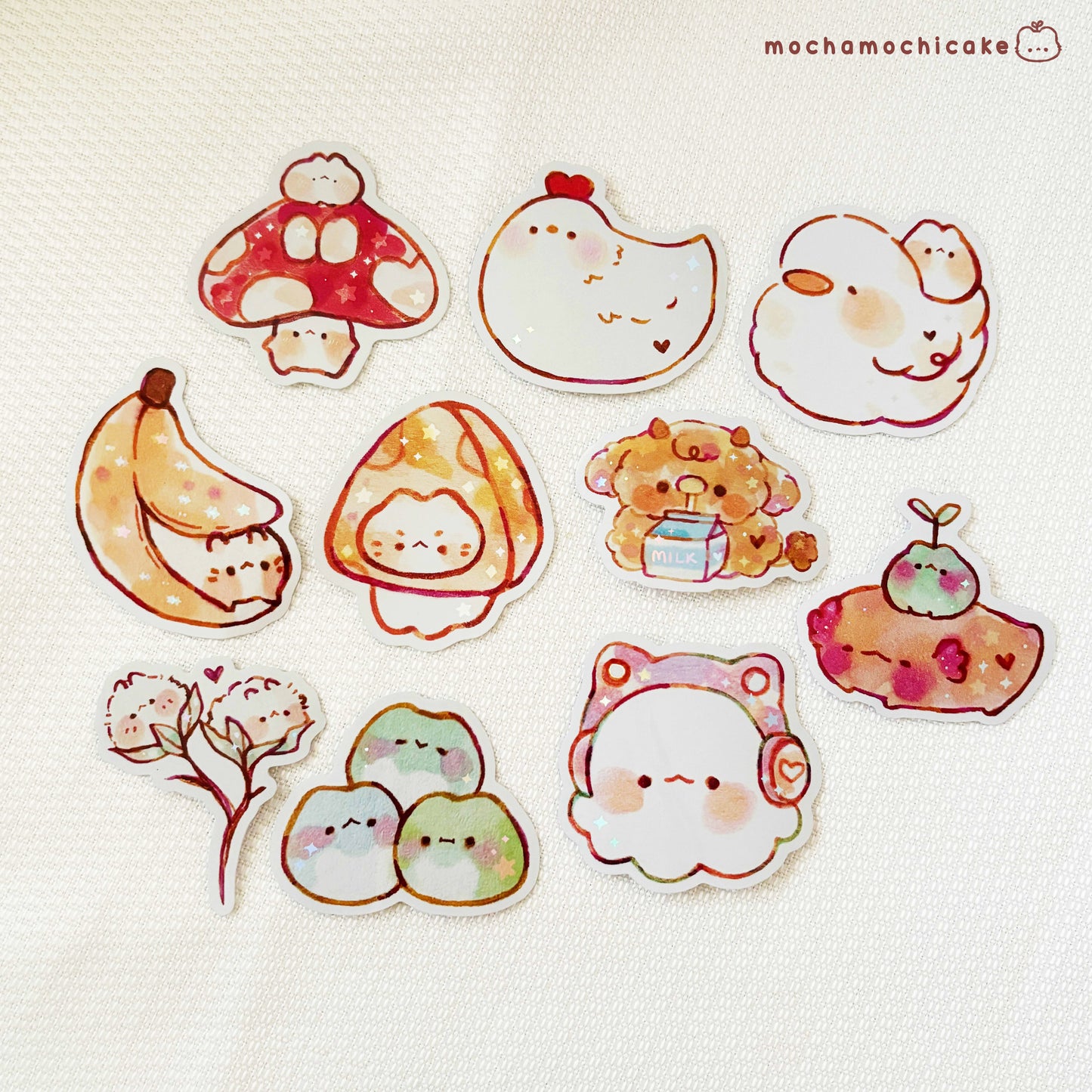 Cute Chonky Animals 9 Vinyl Stickers