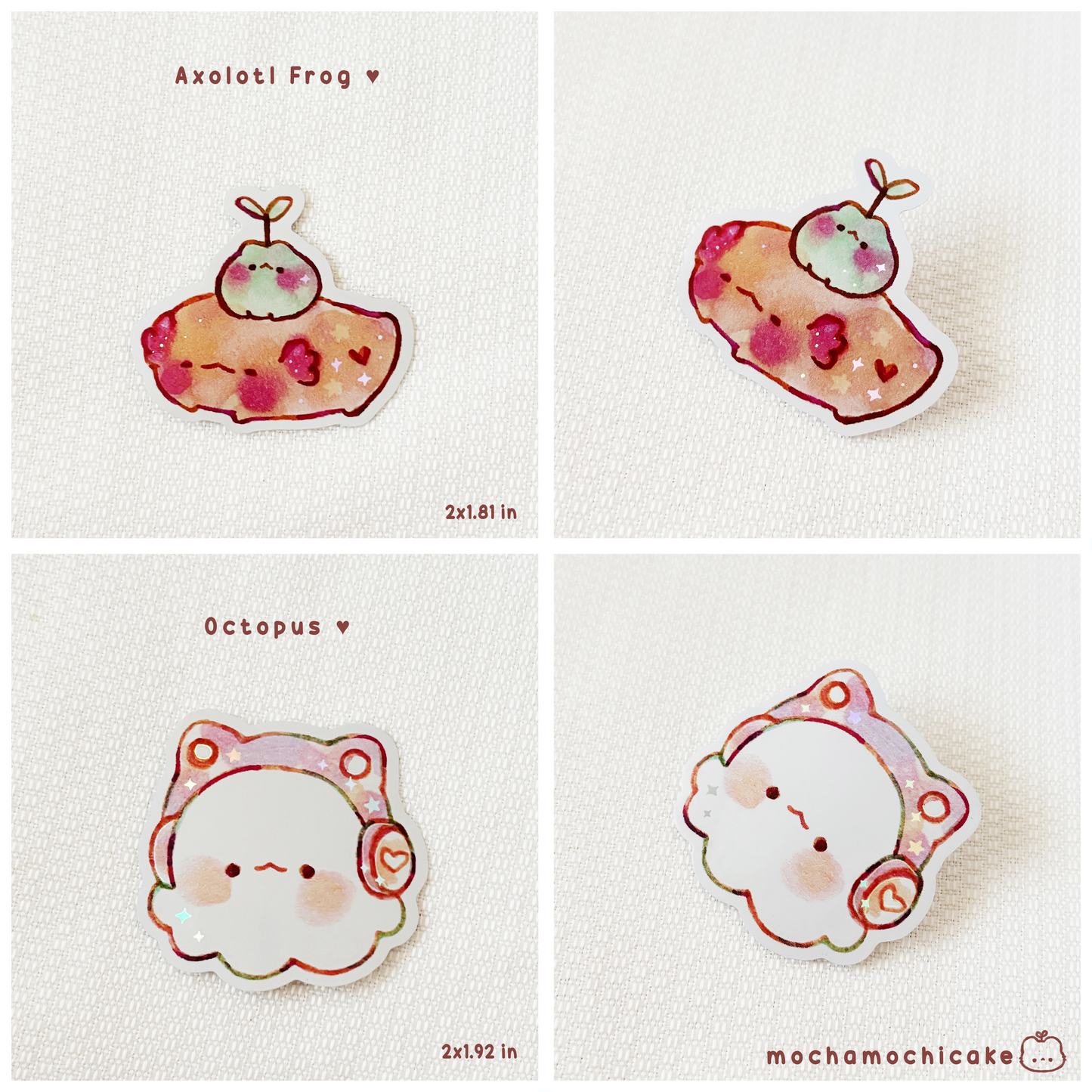 Cute Chonky Animals 9 Vinyl Stickers