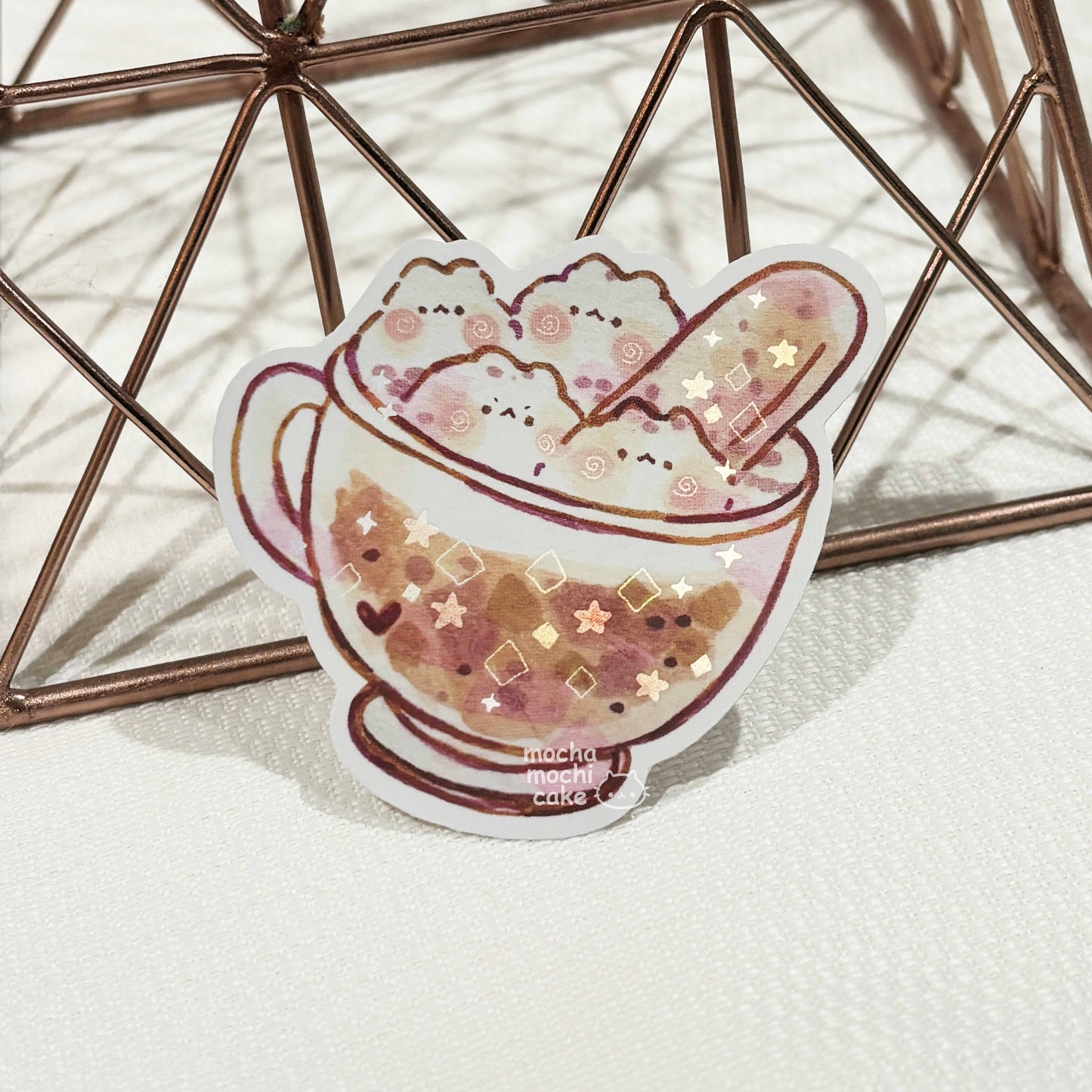 Cozy Tiramisu Latte Vinyl Sticker