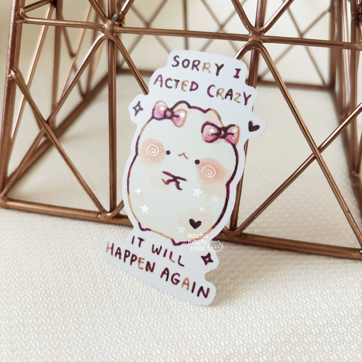 Sry Sticker Sorry I Acted Crazy Vinyl Sticker – mochamochicake