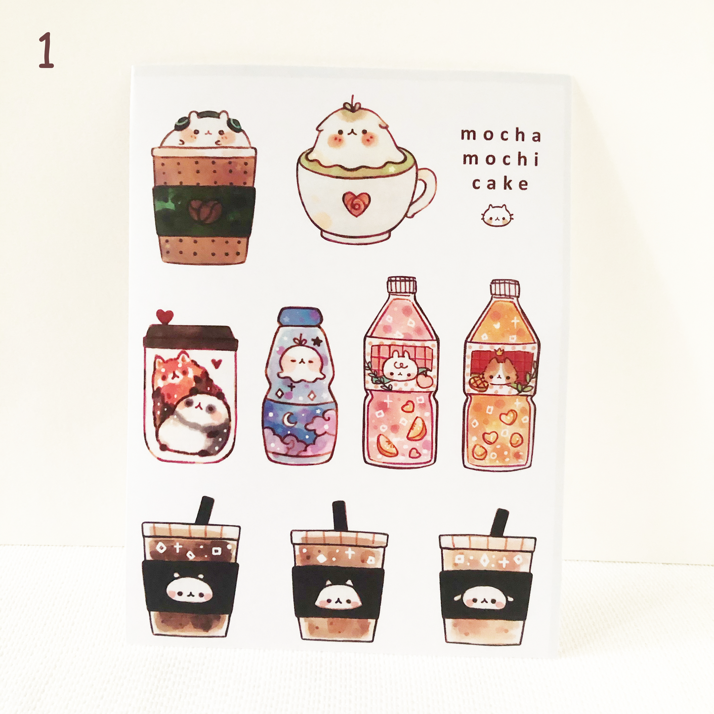 Animal Drinks Sticker Sheet