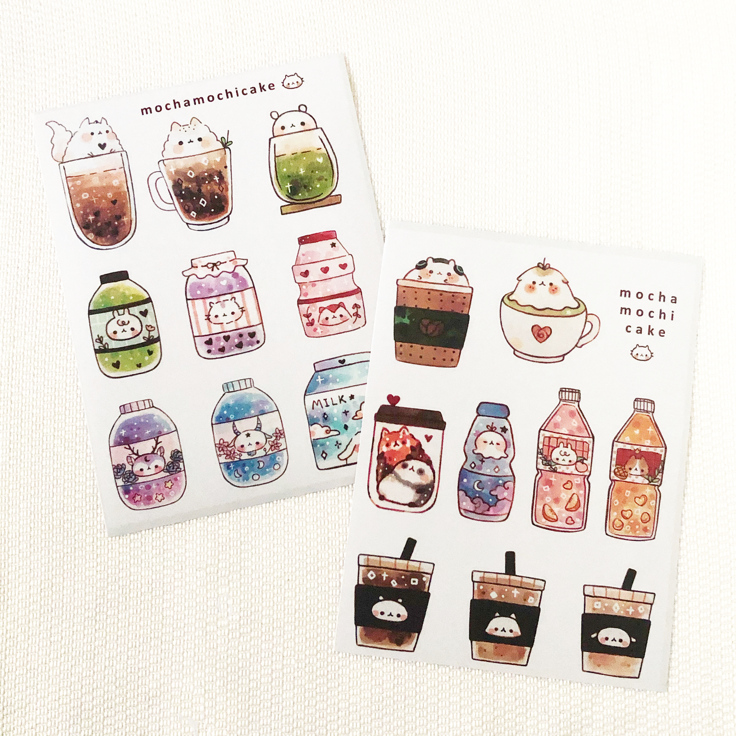 Animal Drinks Sticker Sheet