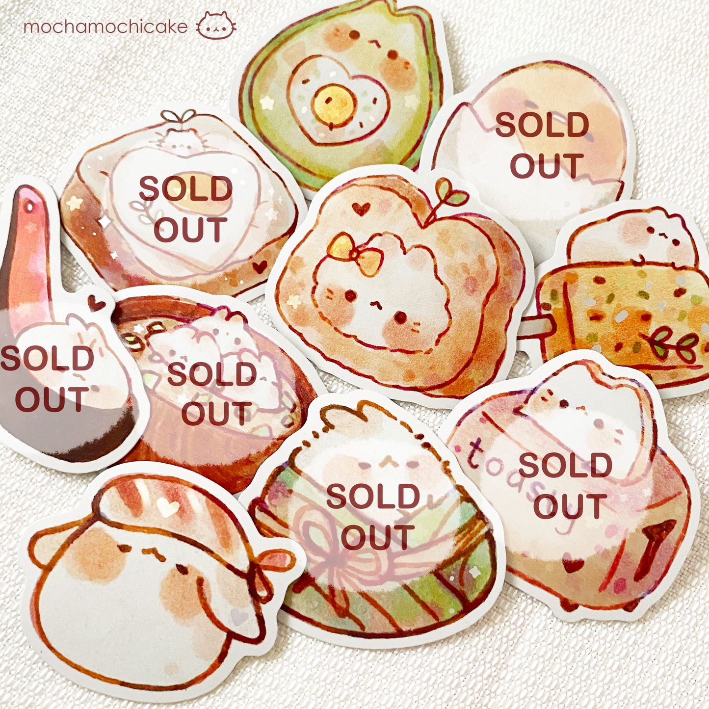 Cute Animal Foodies 3 Vinyl Stickers