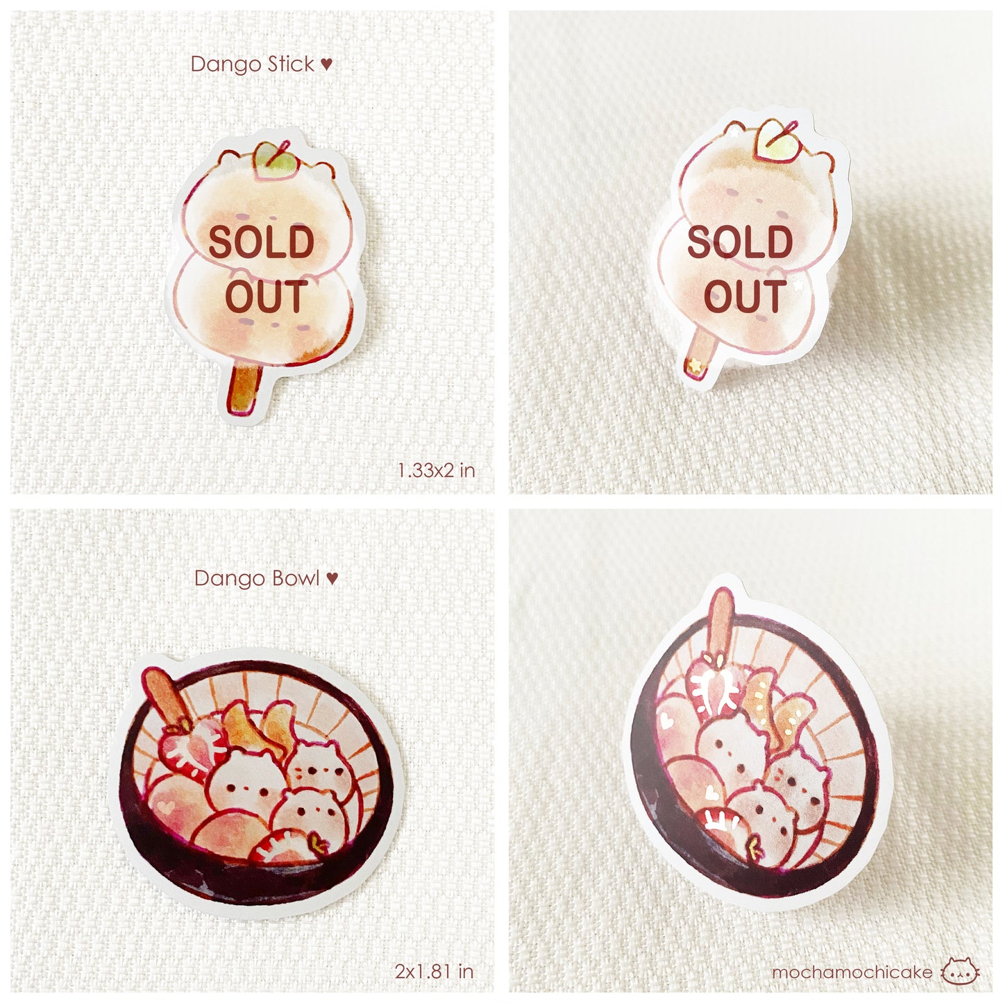 Animal Desserts 6 Vinyl Stickers