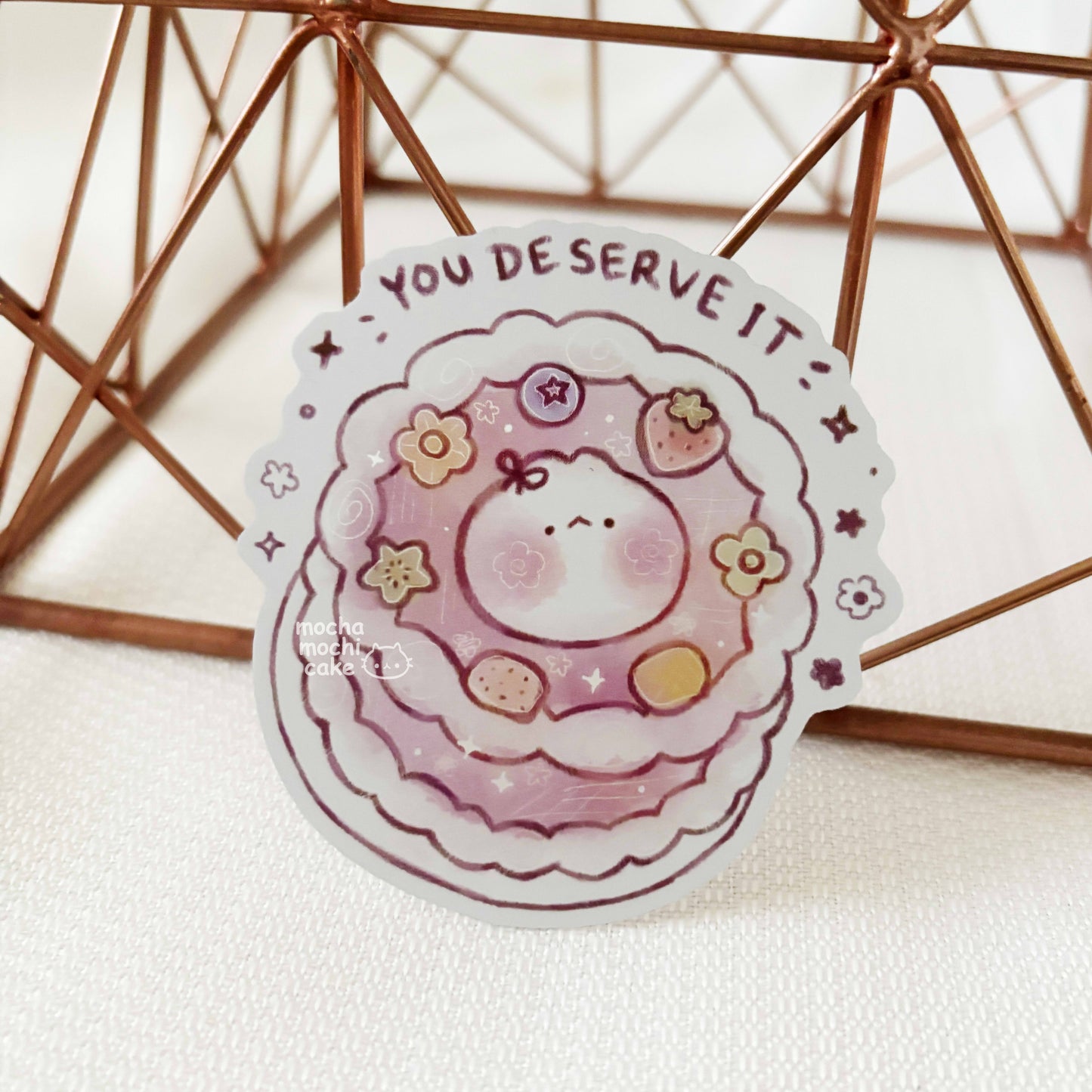 You Deserve It Cake Vinyl Sticker