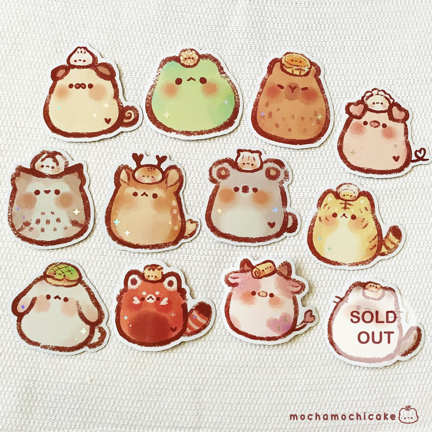 Dim Sum Animals Vinyl Stickers