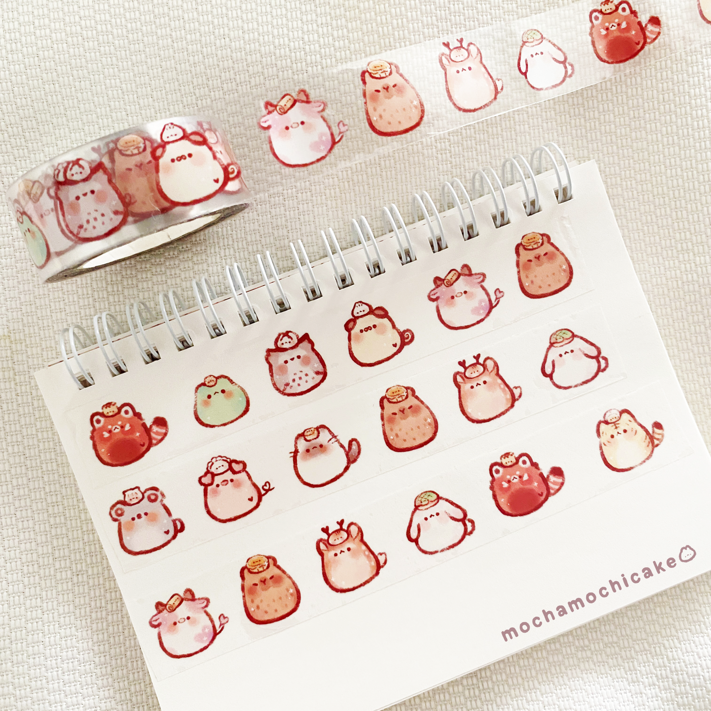 Dim Sum Animals Clear PET Transparent Washi Tape