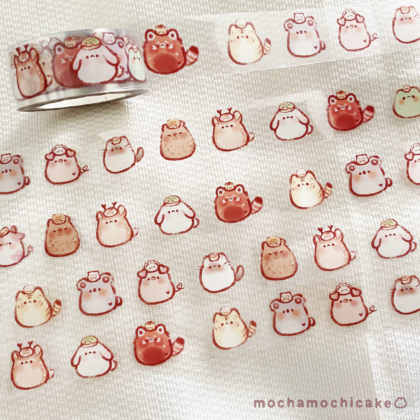 Dim Sum Animals Clear PET Transparent Washi Tape