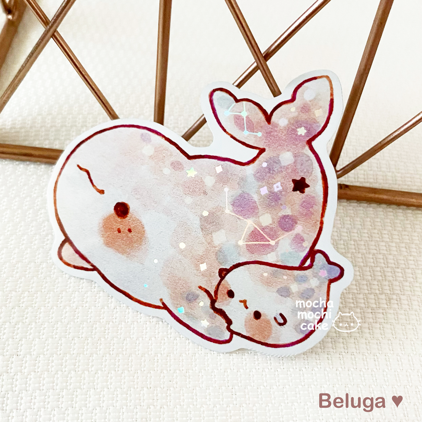 Dreamy Beluga Vinyl Sticker