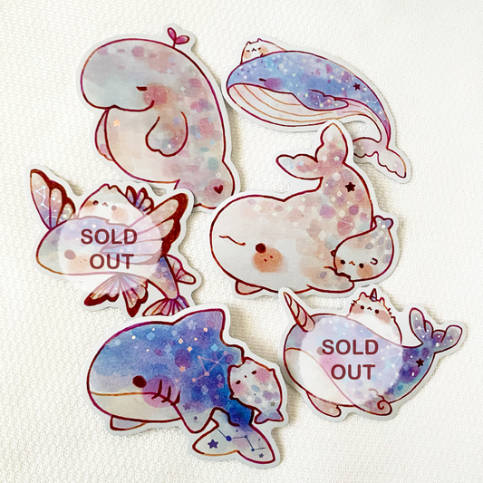 Dreamy Space Creatures 3 Vinyl Stickers