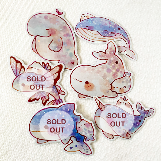 Dreamy Space Creatures 3 Vinyl Stickers