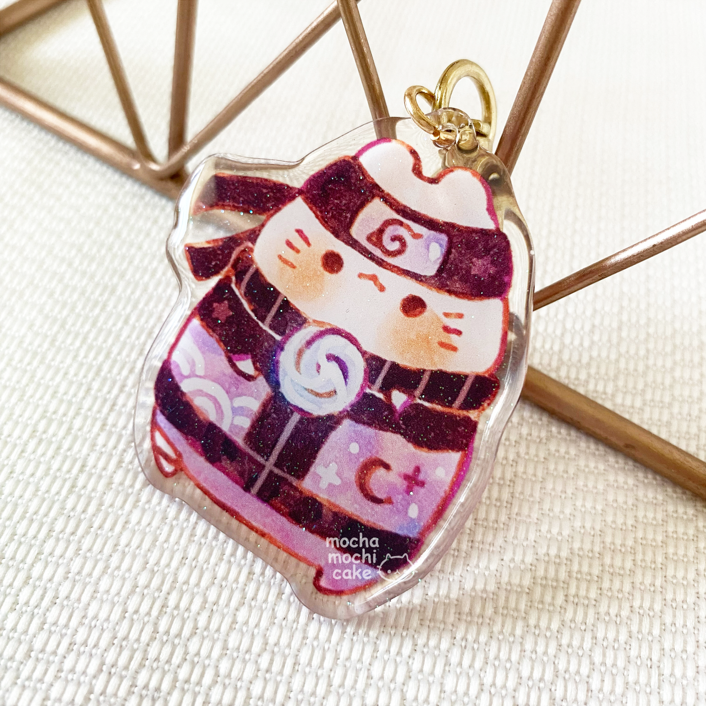Purple Dreamy Kitty Naruto Acrylic Keychain