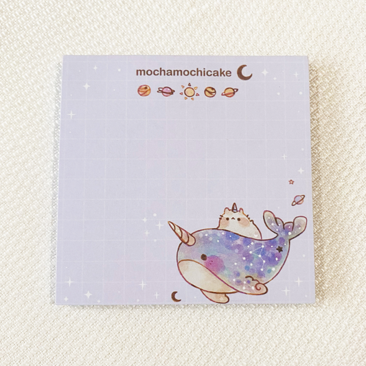 Dreamy Galaxy Narwhal Memo Pad