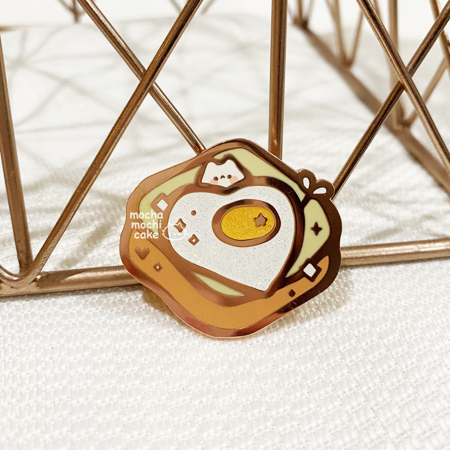 Egg Toast Hard Enamel Pin