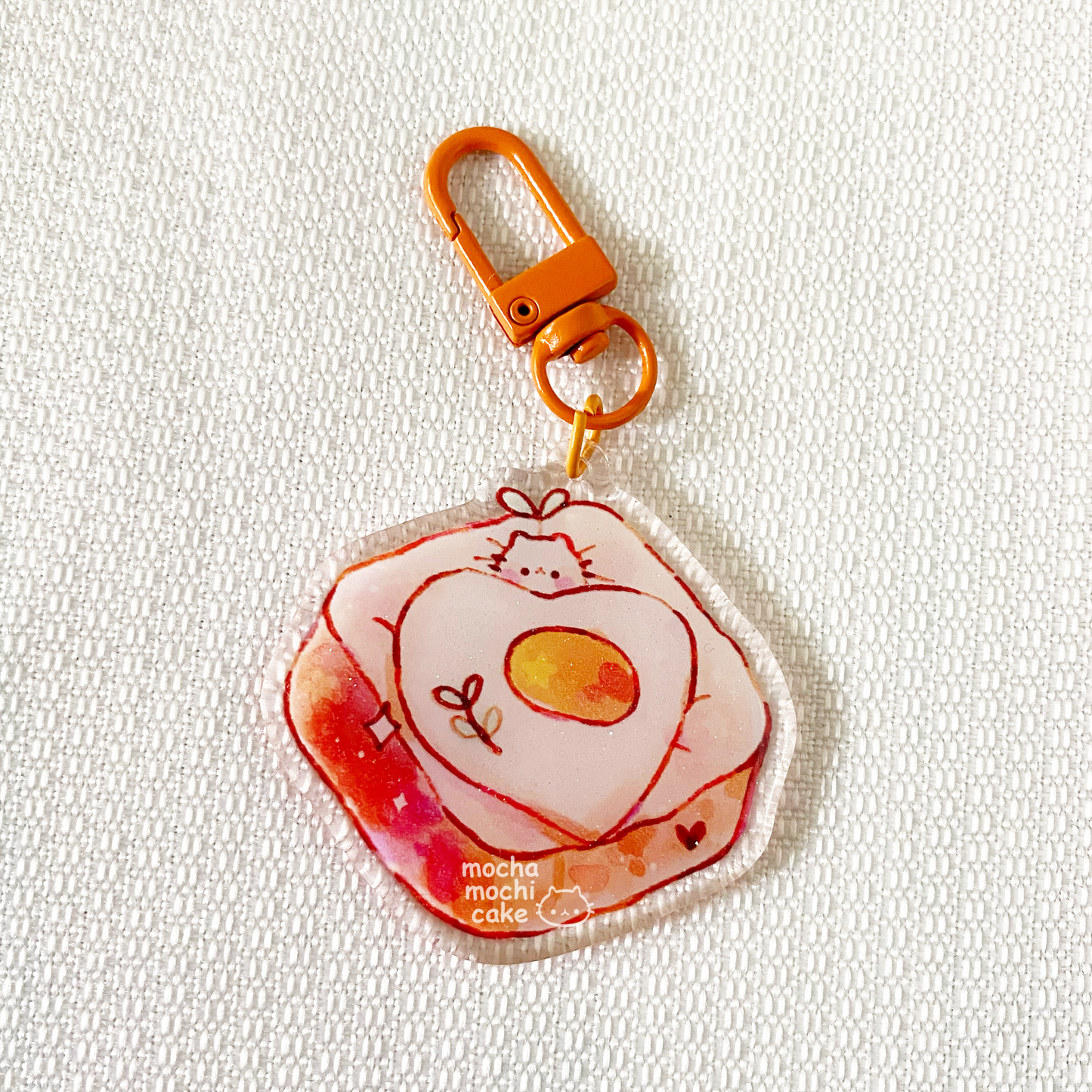 Egg Toast Kitty Acrylic Keychain
