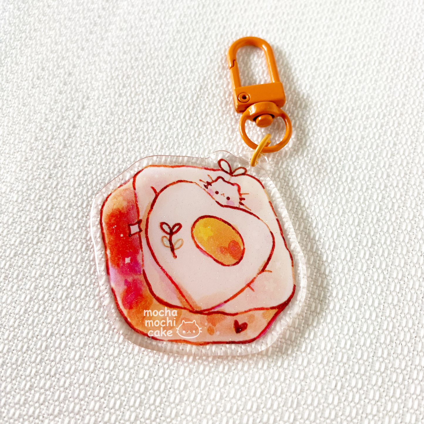 Egg Toast Kitty Acrylic Keychain