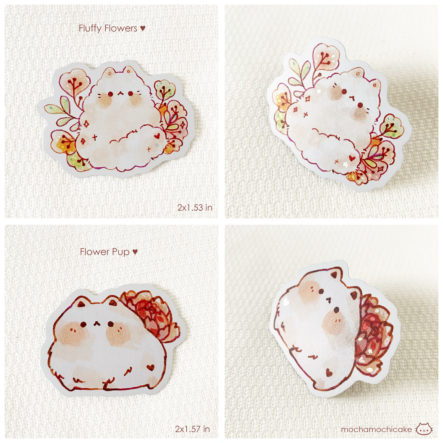 Cute Chonky Animals 4 Vinyl Stickers