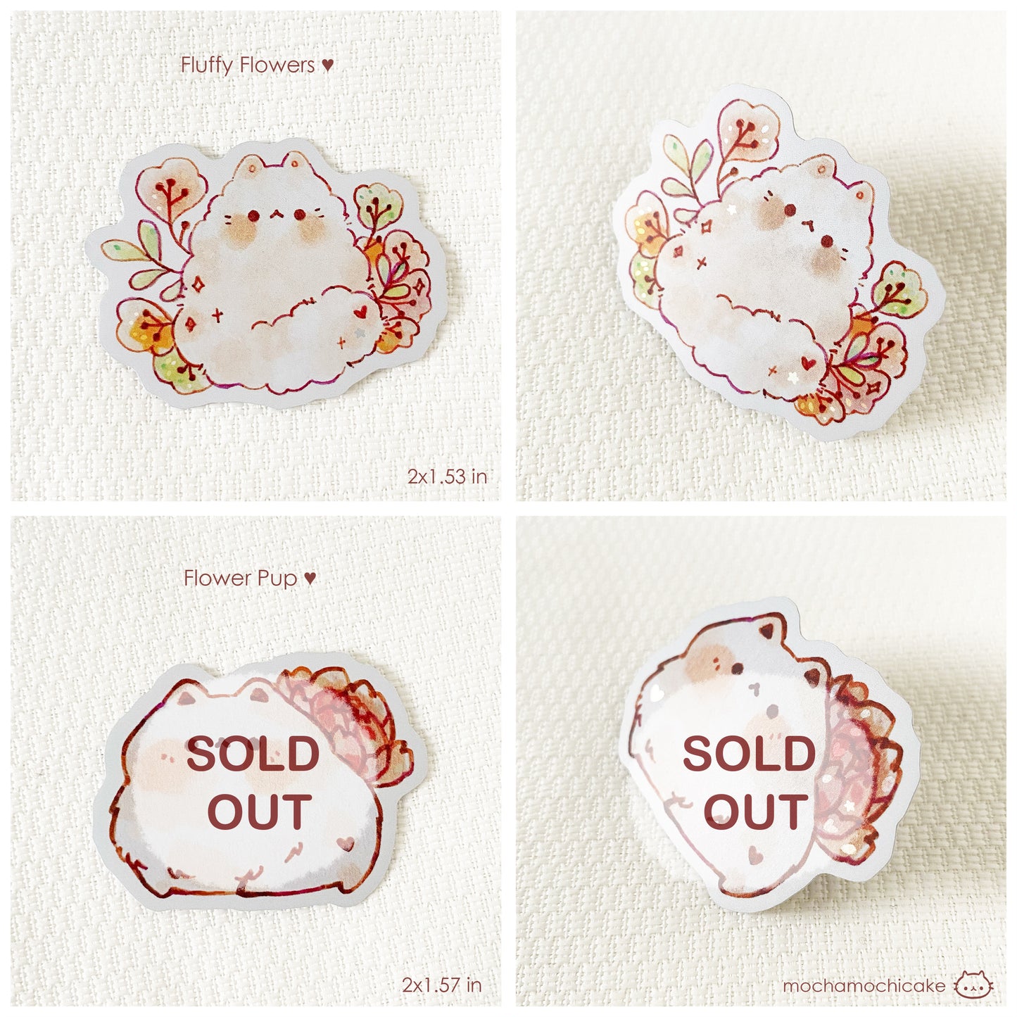 Cute Chonky Animals 4 Vinyl Stickers