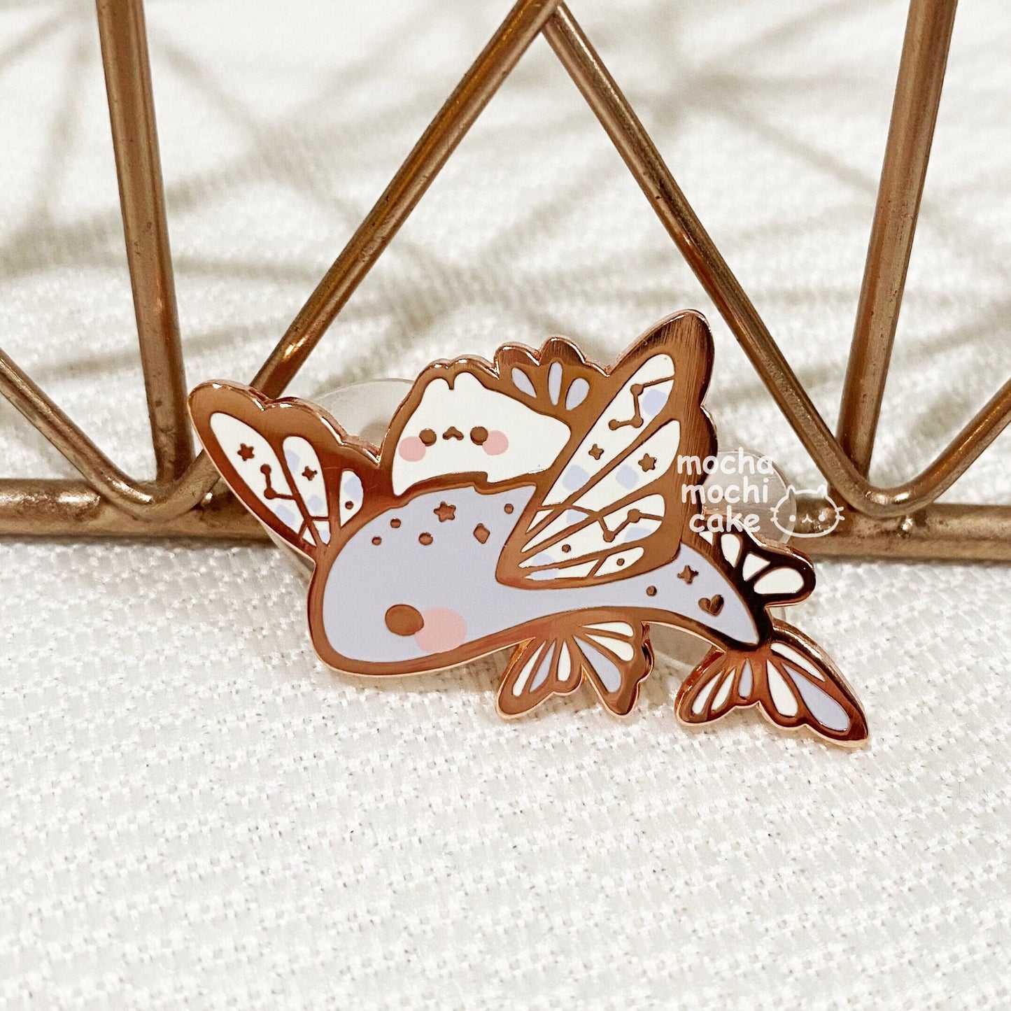 Dreamy Bunny Flying Fish Hard Enamel Pin