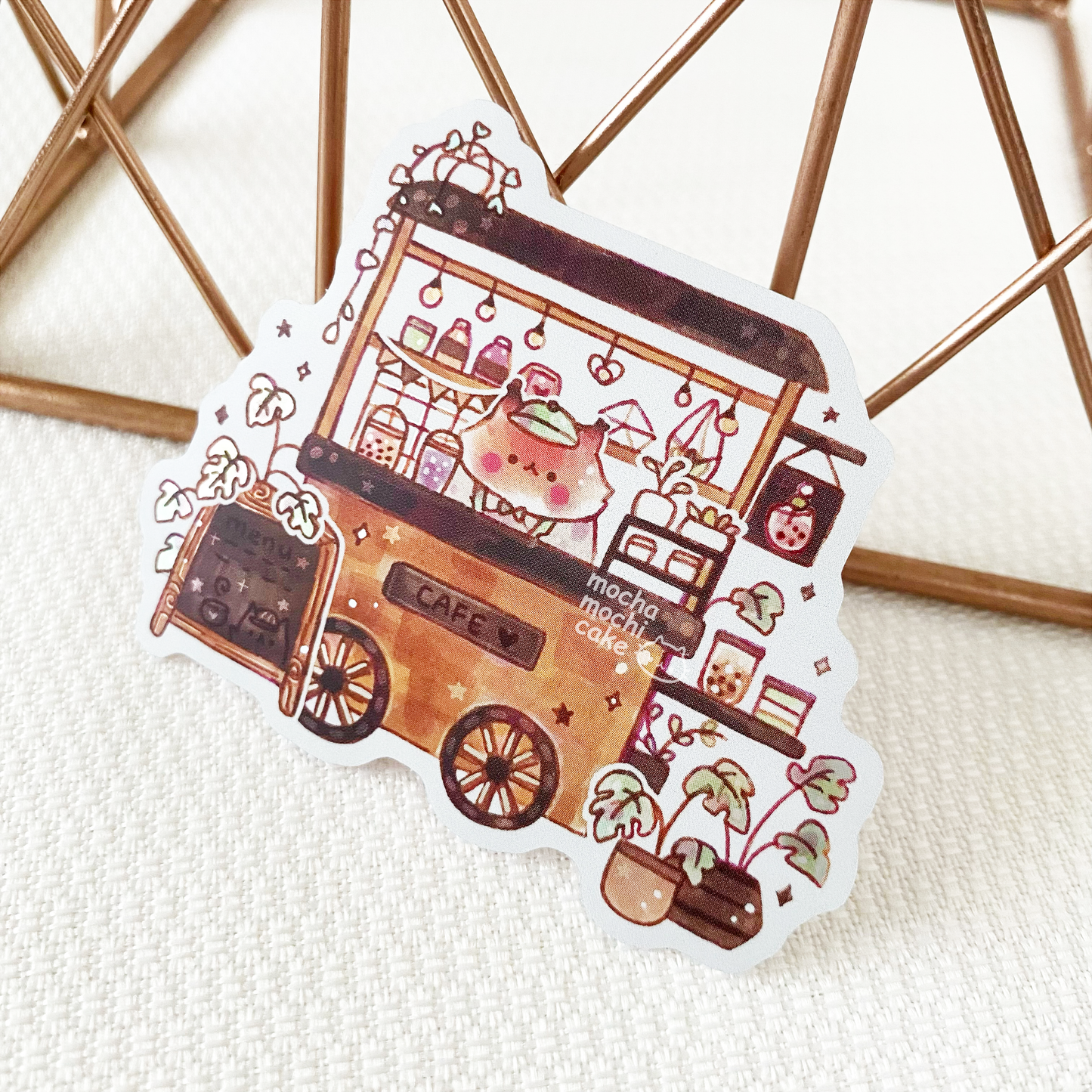 Fox Cafe Vinyl Sticker