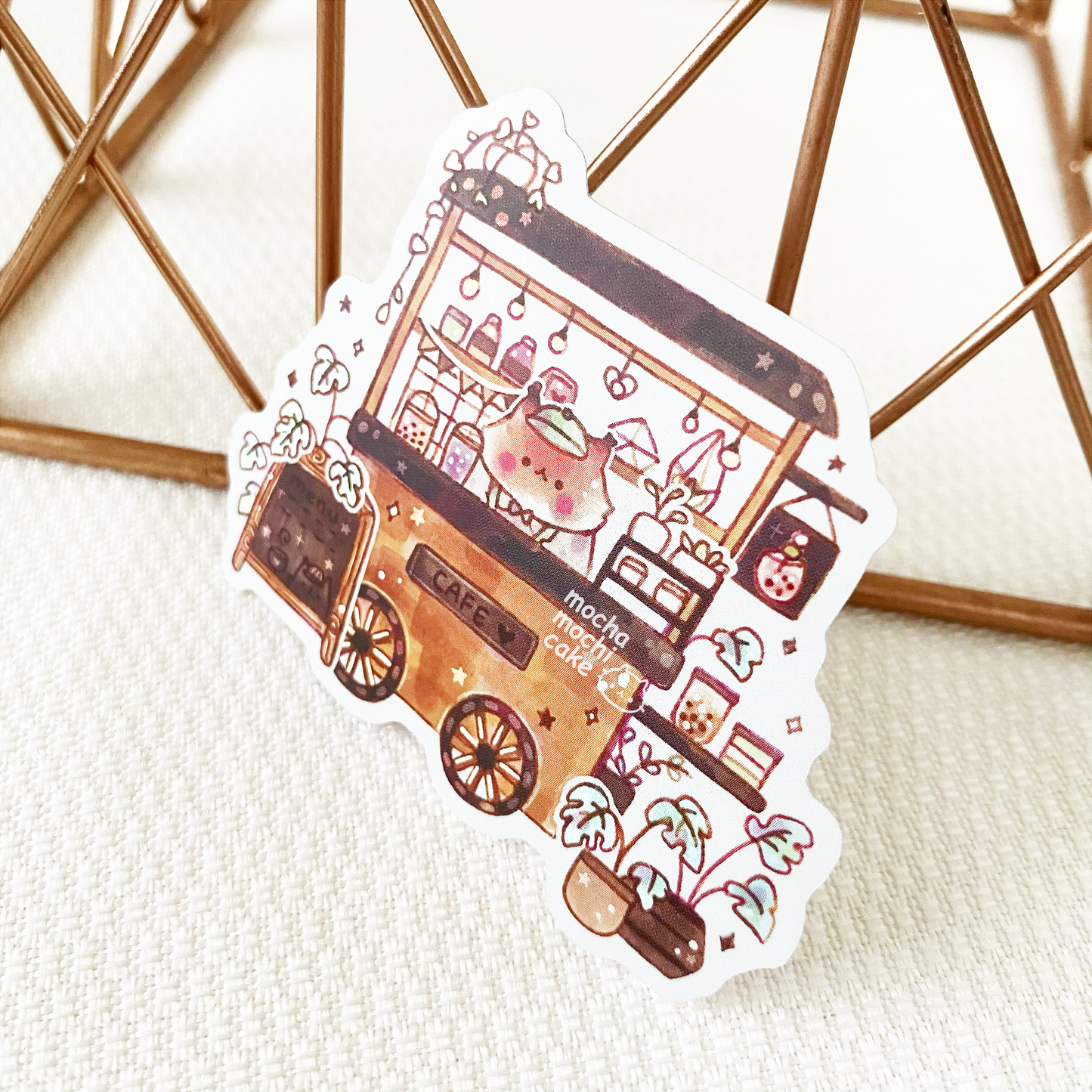 Fox Cafe Vinyl Sticker