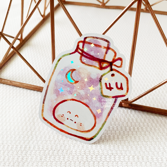 Dreamy Galaxy Kitty Bottle Vinyl Sticker