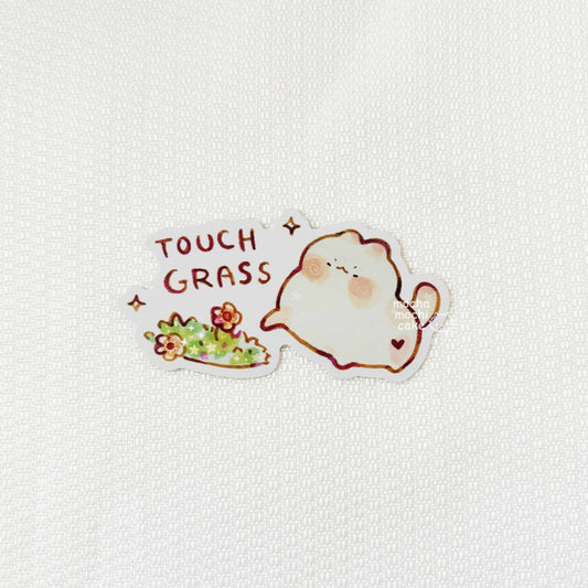 Touch Grass Vinyl Sticker