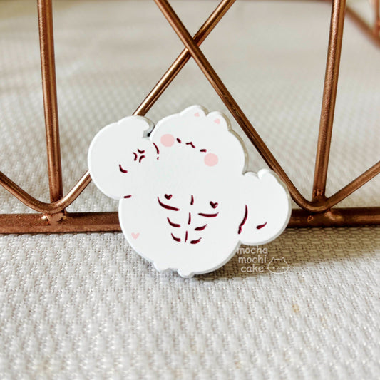 Gym Bro Kitty Dyed Enamel Pin