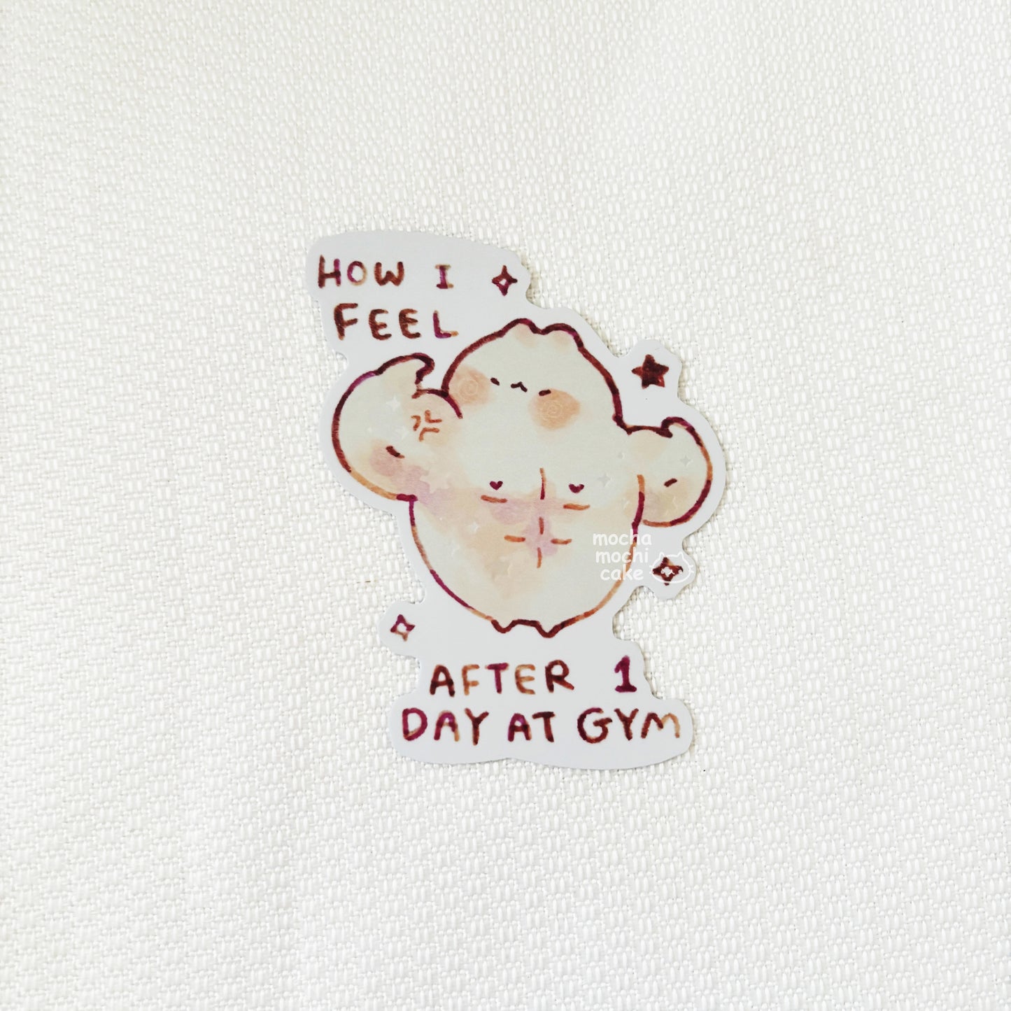 Gym Bro Kitty Vinyl Sticker