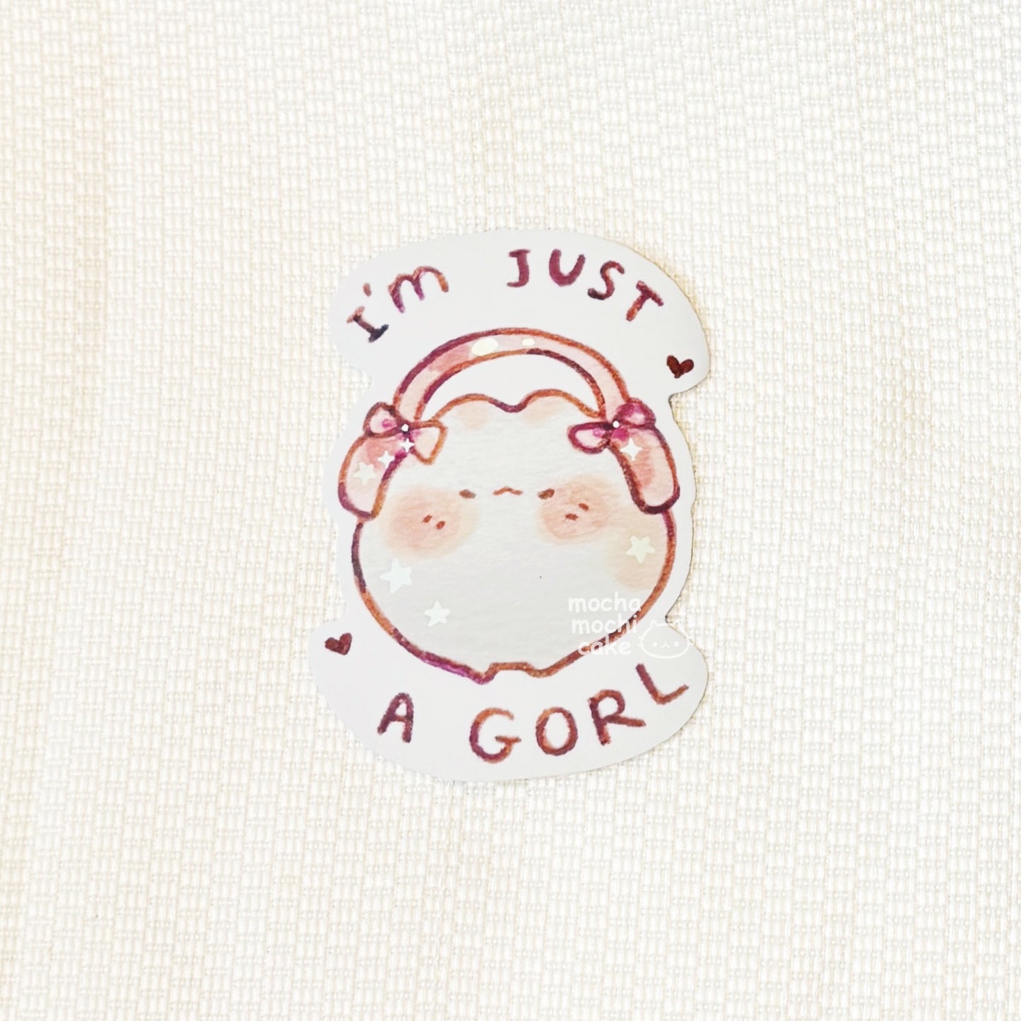 Just a Gorl Vinyl Sticker