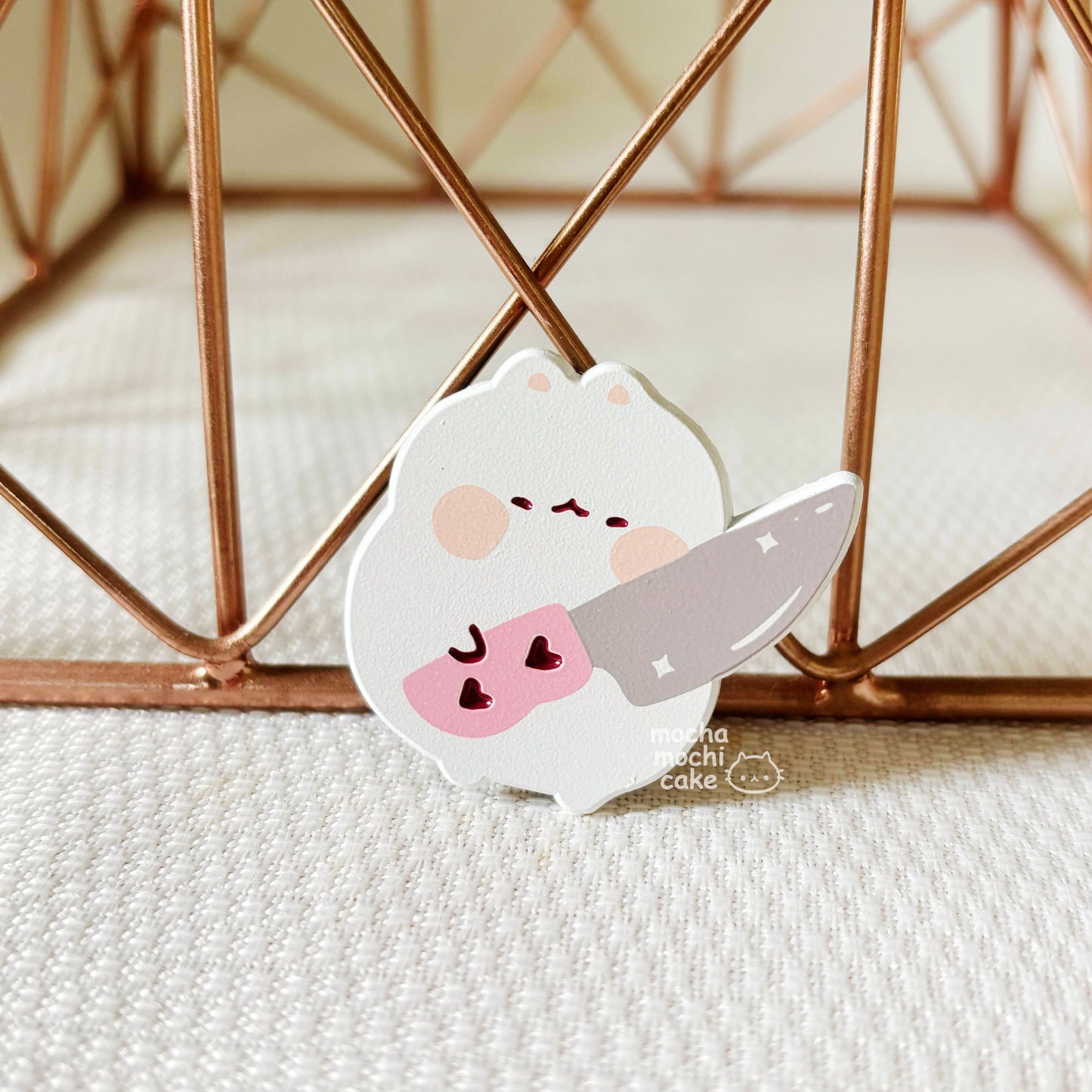 Knife Kitty Dyed Enamel Pin