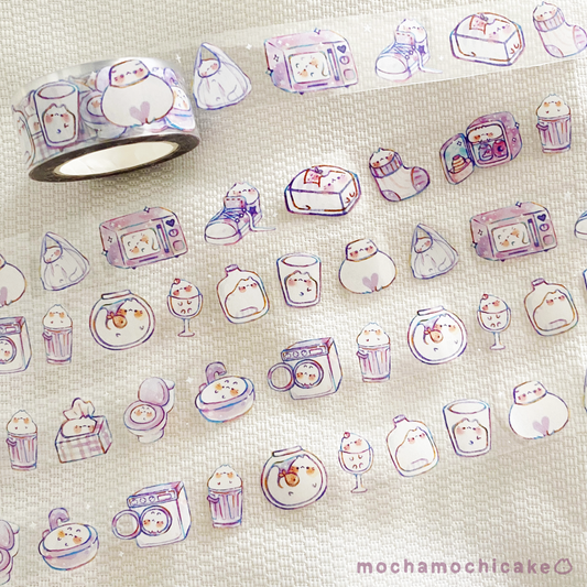 Liquid Cats Clear PET Transparent Washi Tape