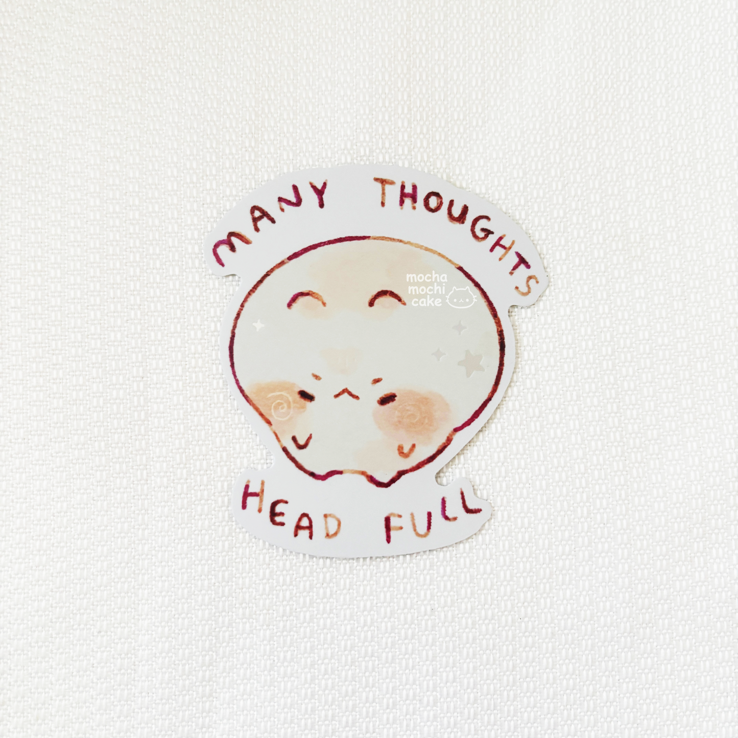 Many Thoughts Head Full Vinyl Sticker
