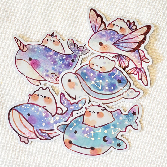 Dreamy Space Creatures Vinyl Stickers