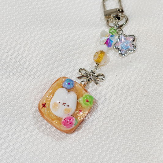 Miffy Toast Polymer Clay Keychain