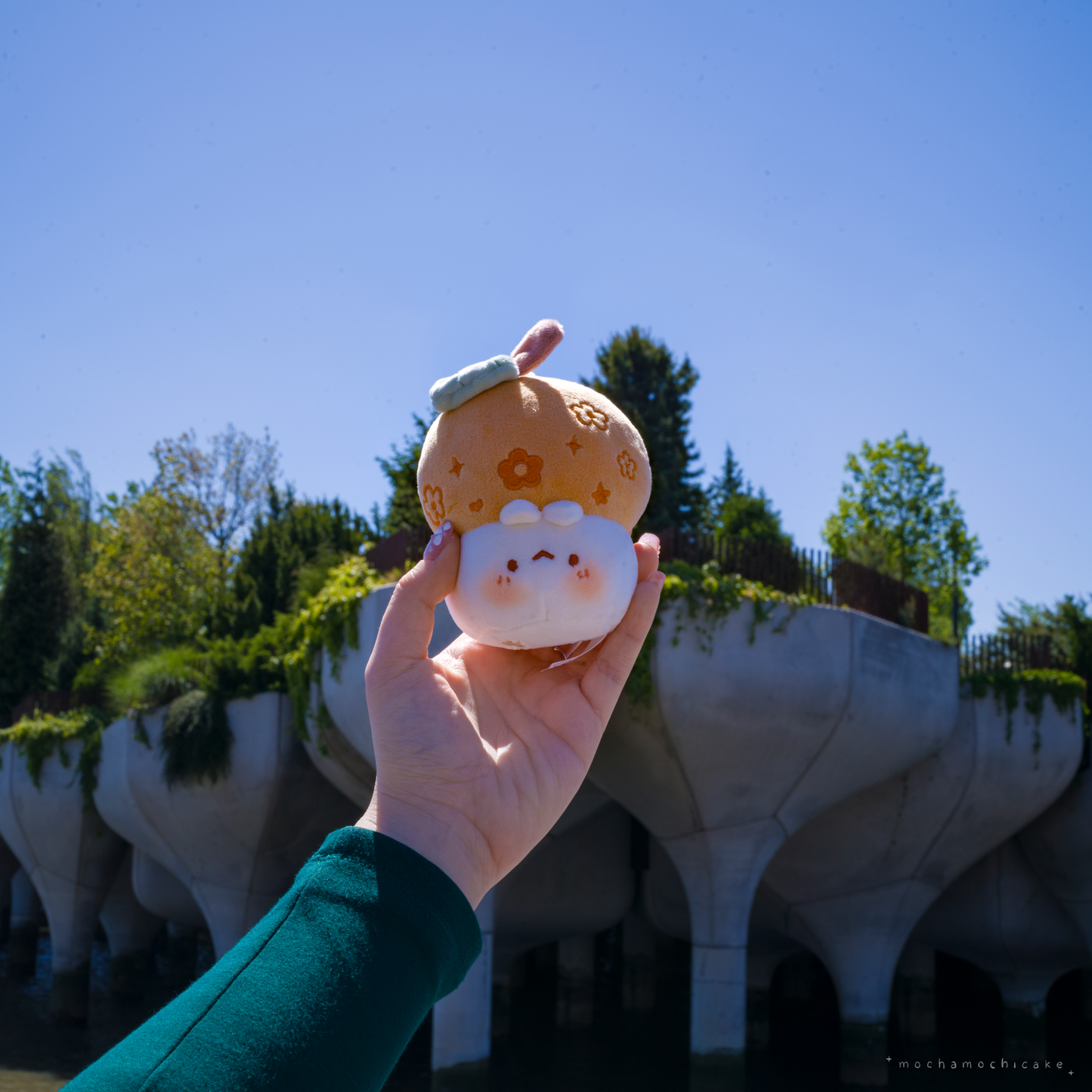Mochi Mikan Kitty Plush Keychain