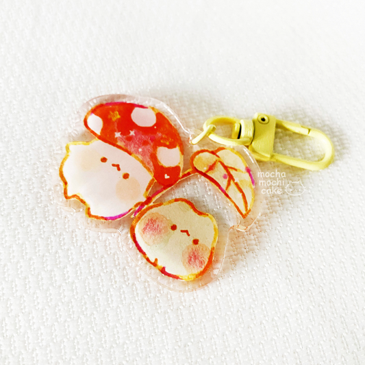 Mushroom Frog Acrylic Keychain